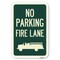 Signmission No Parking Fire Lane Fire Truck Symbol Heavy-Gauge Aluminum Sign, 12" x 18", A-1218-24549 A-1218-24549 - alternate 1